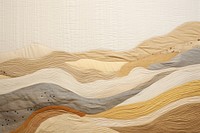 Sand dunes landscape textile quilt.