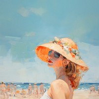 The beach painting summer adult.