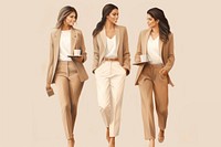 Business fashion women coat togetherness.