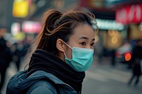 People wearing face masks street adult architecture.