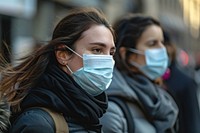 People wearing face masks adult architecture protection.