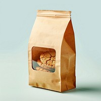Paper bag packaging cookie bread food.