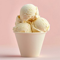 Ice cream cup  dessert vanilla food.