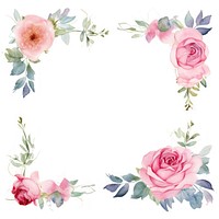 Small roses square border pattern flower wreath. AI generated Image by rawpixel.