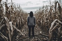 American farmer field outdoors standing. AI generated Image by rawpixel.