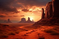 Outdoors monument valley tranquility reflection. AI generated Image by rawpixel.