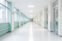 Hospital corridor architecture building. AI generated Image by rawpixel.