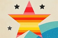 Collage Retro dreamy star symbol backgrounds creativity.