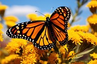 Monarch butterfly flower monarch insect. AI generated Image by rawpixel.