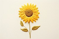 Sunflower embroidery style field pattern.