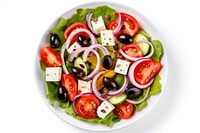 Salad vegetable tomato cheese.