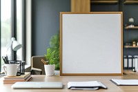 Modern office plant white board photo frame.