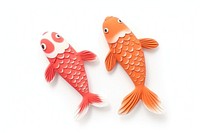 Plasticine of Two Japanese Koi fish koi animal carp.