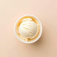 Ice cream cup  vanilla dessert food.