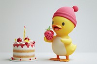  Cute duck cake dessert food. AI generated Image by rawpixel.
