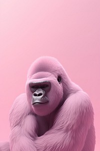 Gorilla wildlife mammal monkey. AI generated Image by rawpixel.