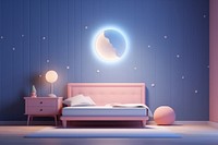 Bed room astronomy furniture lighting.