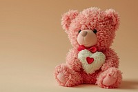  Pink teddy bear heart toy red. 