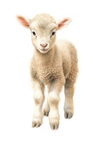 Cute sheep character livestock animal mammal.