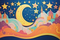 Ramadan background backgrounds painting star. AI generated Image by rawpixel.