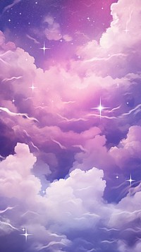  Purple outdoors nature galaxy. AI generated Image by rawpixel.