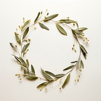 PNG Real pressed olive leaves wreath circle flower. AI generated Image by rawpixel.