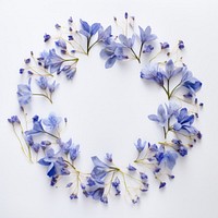 PNG Real pressed bluebells flowers jewelry circle wreath. AI generated Image by rawpixel.