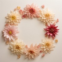 PNG Real pressed dahlia flowers circle wreath petal. AI generated Image by rawpixel.