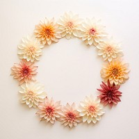 PNG Real pressed dahlia flowers circle wreath shape. AI generated Image by rawpixel.