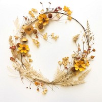  Real Pressed Flowers wreath flower celebration. AI generated Image by rawpixel.