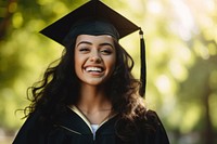 Latine woman graduation portrait student. AI generated Image by rawpixel.
