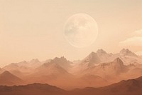  Mountain landscape astronomy outdoors. AI generated Image by rawpixel.