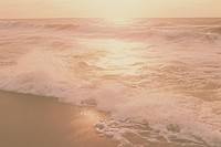  Sea waves beach outdoors horizon. AI generated Image by rawpixel.