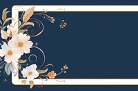 Floral frame border pattern flower plant. AI generated Image by rawpixel.