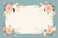 Flower border frame backgrounds pattern plant. AI generated Image by rawpixel.