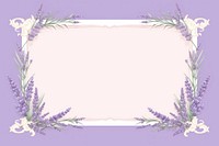 Lavender border frame flower purple plant. 