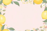 Lemon border frame backgrounds fruit plant. 