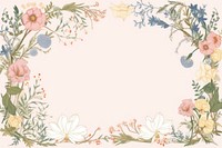 Wildflower border frame backgrounds pattern fragility. 