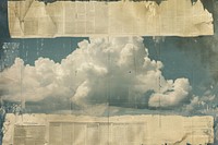 Cloud sky ephemera border backgrounds outdoors paper.