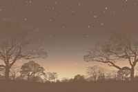  Aesthetic background tree silhouette landscape. AI generated Image by rawpixel.