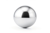 Balloon Chrome material sphere ball white background.