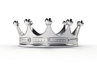Crown Chrome material crown jewelry white background.