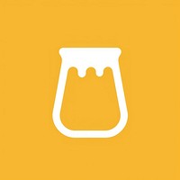 Beer icon logo chemistry yellow.