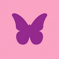 Butterfly icon purple symbol pink.