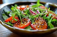 Healthy japanese salad vegetable arugula plant. AI generated Image by rawpixel.