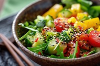 Healthy japanese salad vegetable plate plant. AI generated Image by rawpixel.