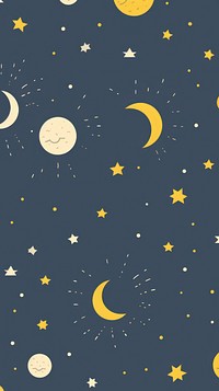  Cute moon pattern backgrounds astronomy. AI generated Image by rawpixel.