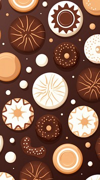  Cute assortment of fine chocolate candies pattern backgrounds dessert. AI generated Image by rawpixel.