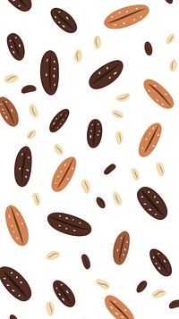  Cute cacao beans seamless pattern backgrounds food. AI generated Image by rawpixel.