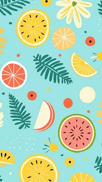  Tropical summer pattern fruit plant. 